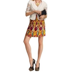 Cabi Bella Aztec Ikat Mini Skater Skirt Style 359